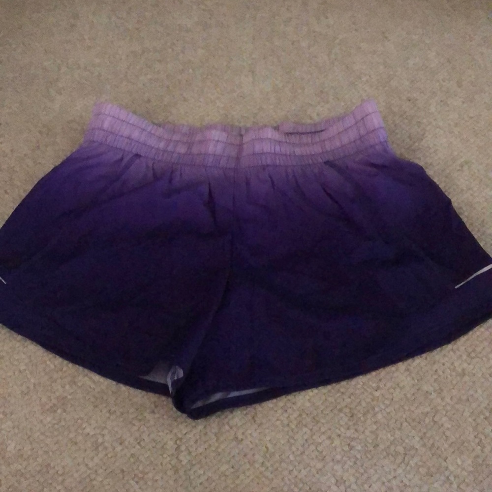 Purple athletic shorts